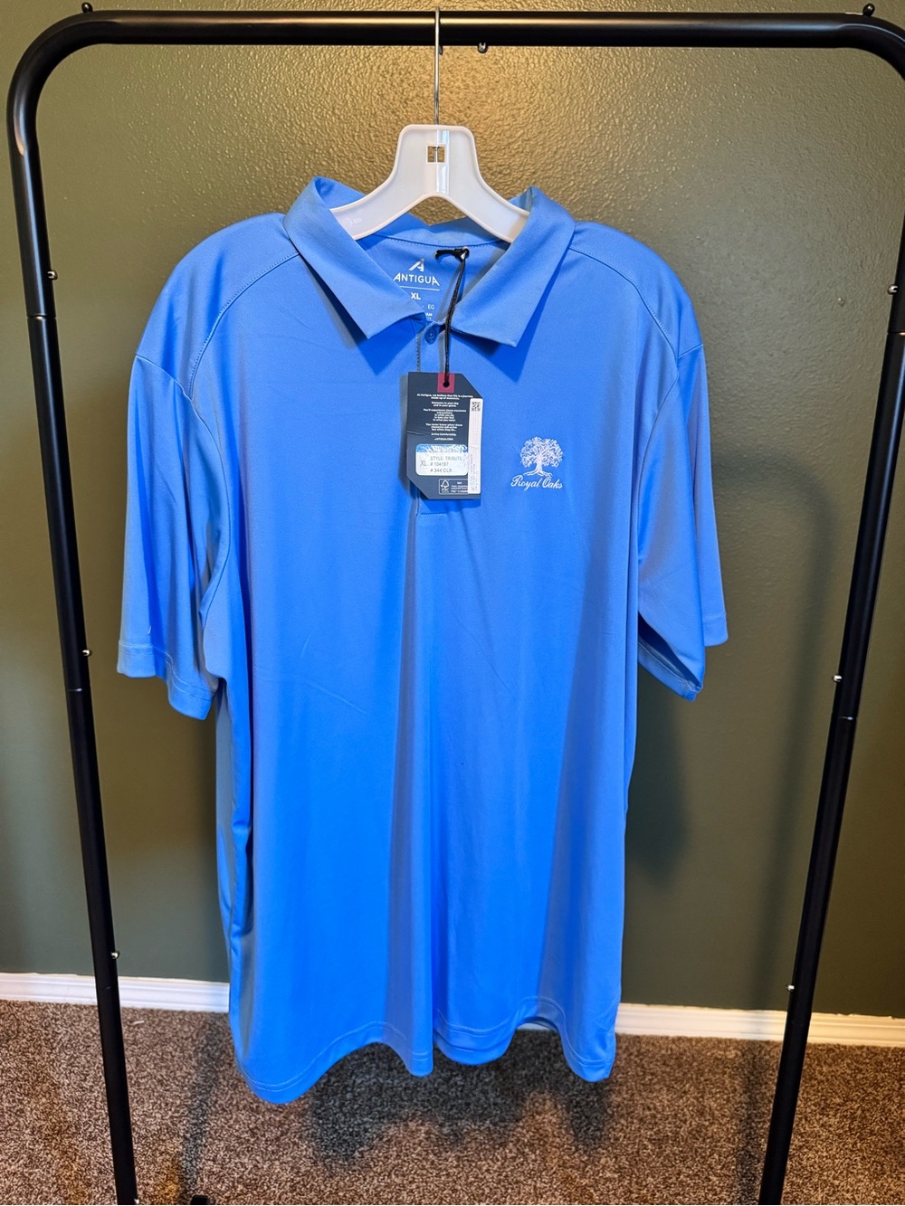 Antigua Men's XL Polo - Blue
